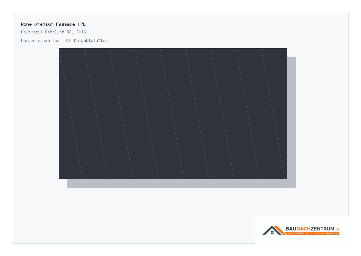 Rone premium Fassade HPL Kompaktplatte 8 mm 3050 x 1300 mm
